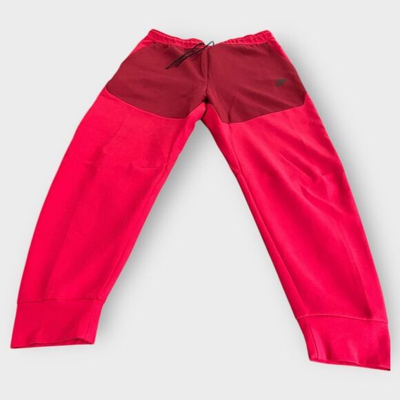 Nike Sportswear Tech Fleece Joggers Very Berry Red Mens Size XXL CU4495-643 New - Picture 2 of 11
